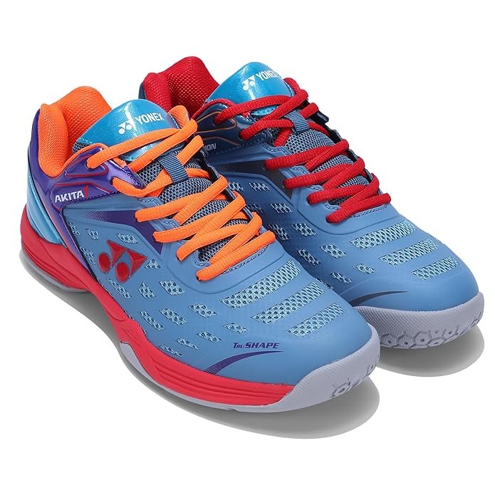 YONEX AKITA Badminton Shoes |Non Marking | Ideal for Badminton,Squash,Table Tennis,Volleyball | Non-Marking Sole |TRU Cushion |Durable Skin Light|Synchro-Fit Insole|Toe Assist Shape|Hexa Grip |Light Weight|Lateral Shell|Extra Cushioning|Snap Back Action|